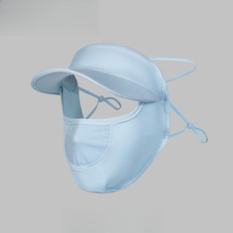 Sunscreen Mask for Women Summer Full Face Mask Sunshade Face Mask Ice Silk Anti UV Breathable One-piece
