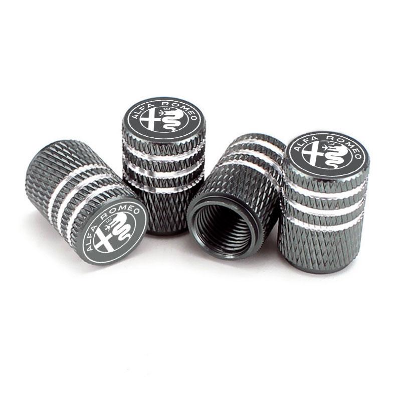 Car Tire Valve Cap Aluminum Tire Wheel Stem Air Valve Cap For Alfa Romeo Giulia Stelvio Giulietta 159 147 156 166 Car Accessorie Ysdf45