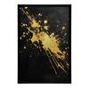 Złote Iskry Na Czarnym Tle Złote Iskry Na Czarnym Tle, 30X40 Cm, Rama Aluminiowa Złota, Papier Matowy 230 Gsm