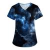 Women's Printed  Uniform Work Uniform V-Neck Pocket Protective Uniform Protective Uniform