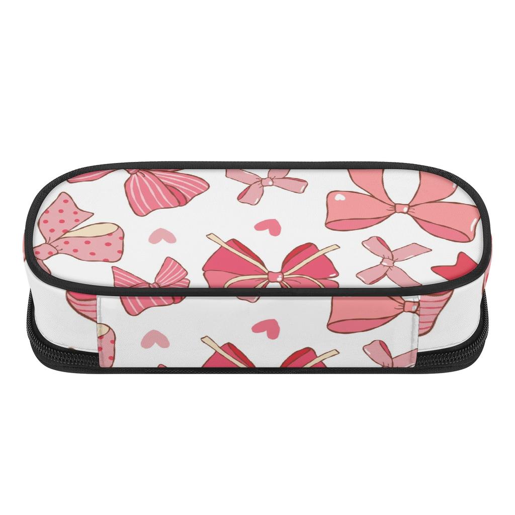 Pen Case Compact Shape 300D Polyester Smooth Zipper with Pen Slots Mesh Pocket and Spacious Main Compartment for School and Study