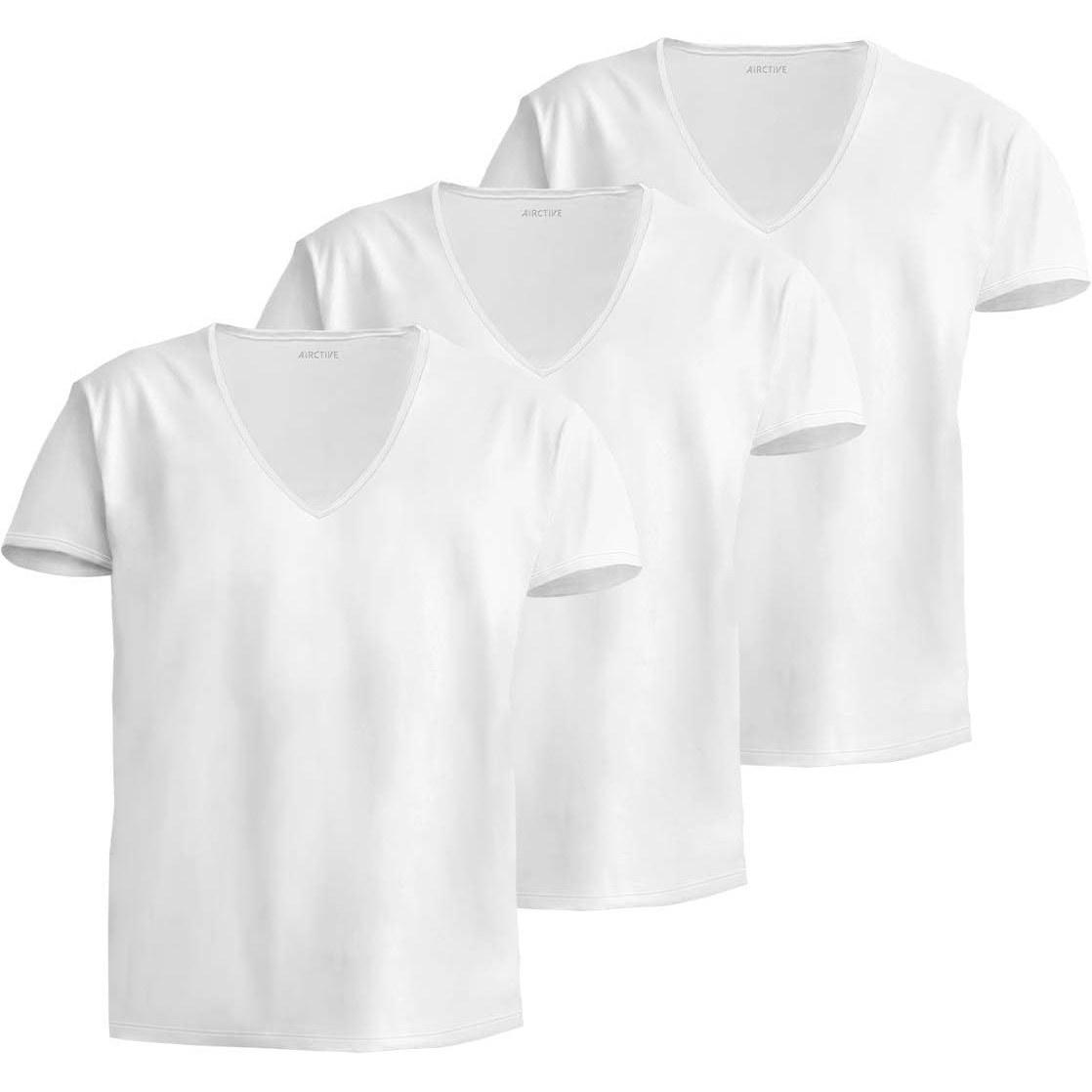 Inner shirt mens summer moisture-wicking quick-dry cooling 3-piece set V-neck Teijin AIRCTIVE