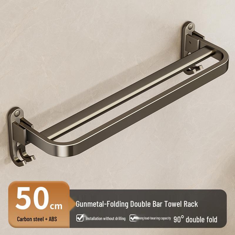 Wandmontierter, faltbarer Badezimmer-Handtuchhalter ohne Bohren