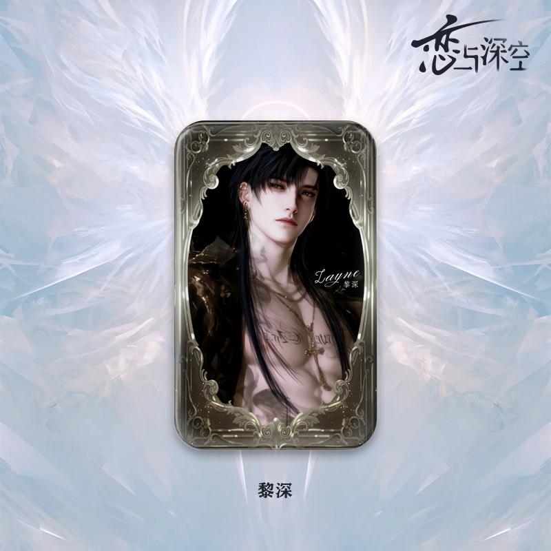 2025 1/4Pcs Love and Deepspace Sylus Rafayel Zayne Xavier Anime Square Badge Emblem Zinc Alloy Feather Brooch Cartoon Gifts