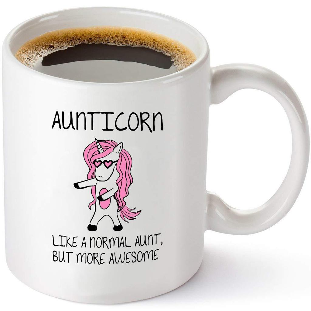 New Unicorn Aunticorn Ceramic Coffee Mug Water Cup Aunt Foreign Trade Unicorn Mug