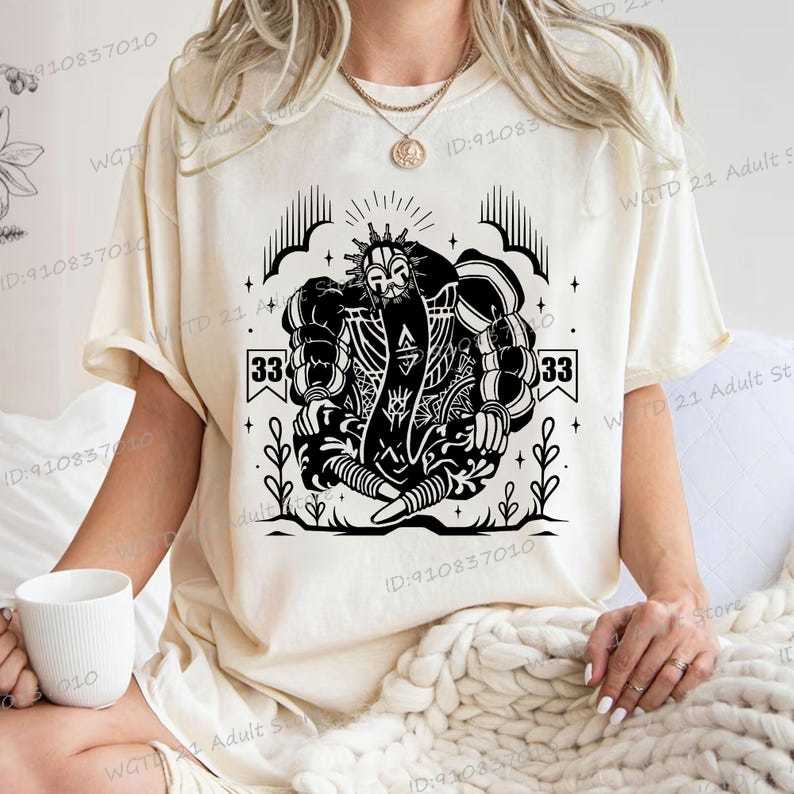 Esquie Clair Obscur Expedition 33 Tshirt Cool Gamer Gift Tee For Him Her Unique Video Game Sreetwear For Fans Friends