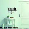 Sweet Home & Dogs Design Wall Organizer Rack with 6 Hooks - Stylish Storage for Bathroom, Entryway, and More