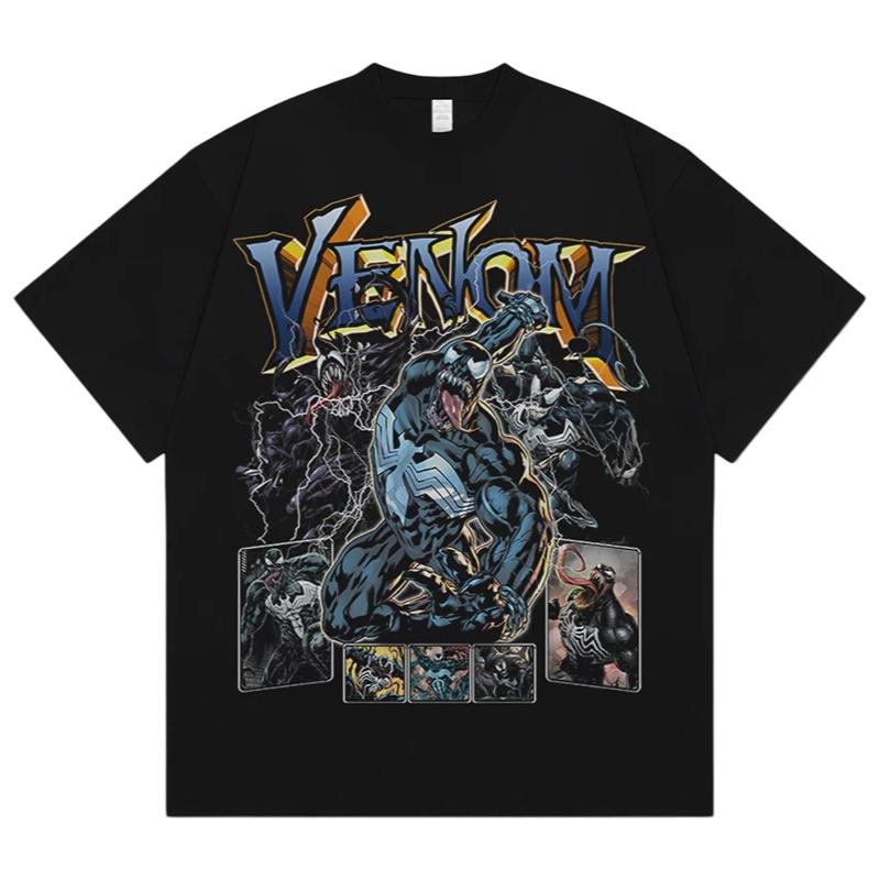 

Venom MultiForm Marvel TShirt Workout Oversized Cotton Vintage Streetwear Casual Crew Neck Short Sleeve Top for Men and Women L
