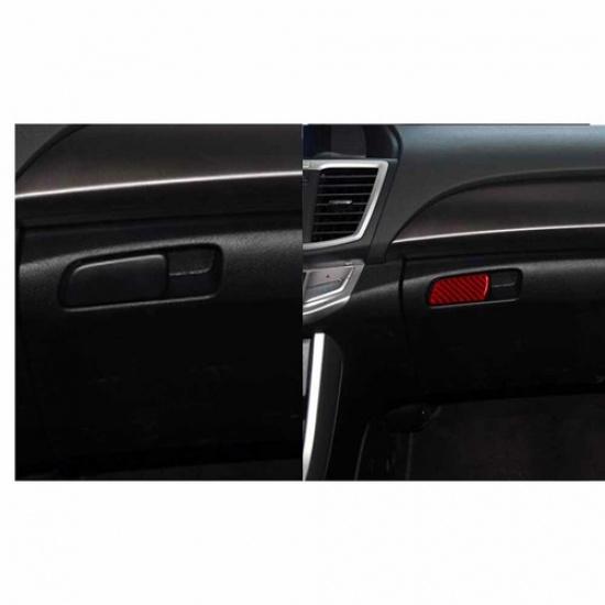 Red Carbon Fiber Glove Box Handle Cover Trim For Honda Accord 2013-2017 Type A