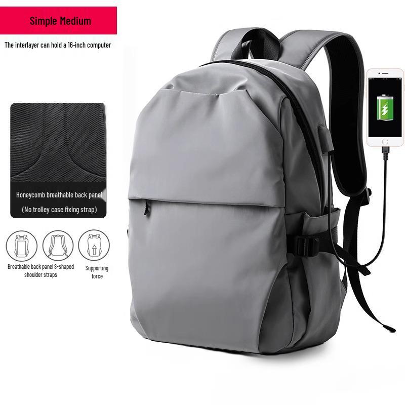 

Men s 2025 Large Capacity Lightweight Black Waterproof Travel Backpack & Schoolbag