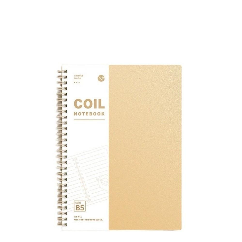 A5/B5 Spiral Notebook 120 Cream Pages Thicken Pocket Notebooks Lay-Flat Binding with Ring Binders Coil Notebook