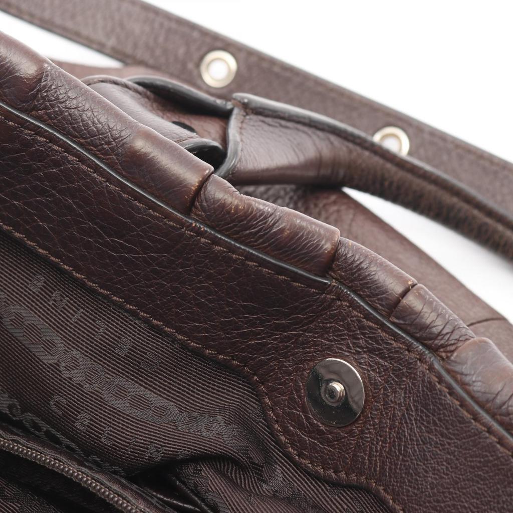 Used CELINE Pillow Small 2WAY Shoulder Bag leather Brown Used Women
