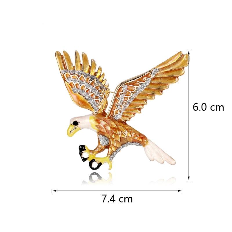 New Fashion Rhinestone Enamel Bird Brooch Cute Ainmal Hummingbird Eagle Brooches Scarf Dress Coat Lapel Pins Suit Badges Jewelry