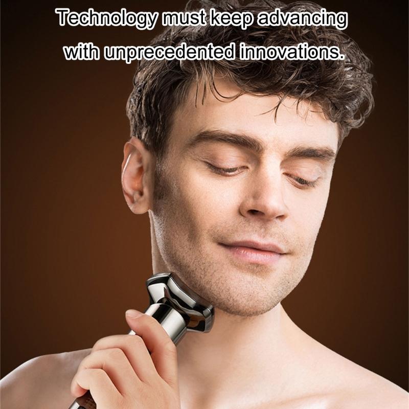 Rechargeable Rotary Shaving Machine Face Cordless Beard Trimmer Shaver Replacement Head Magnetic Electric Shaver