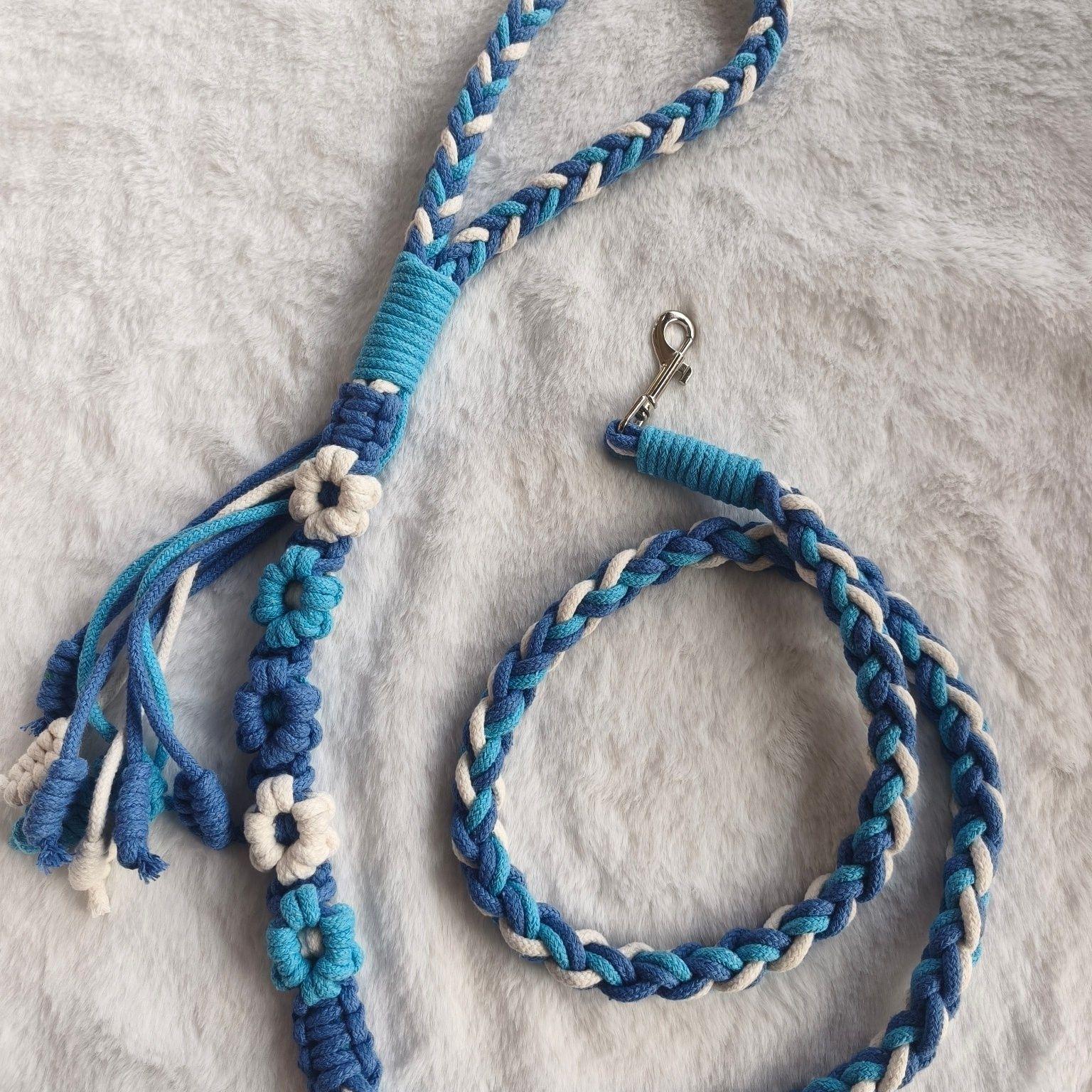 

Handmade Explosion-Proof Colorful Cotton Dog Leash for Outdoor Walking