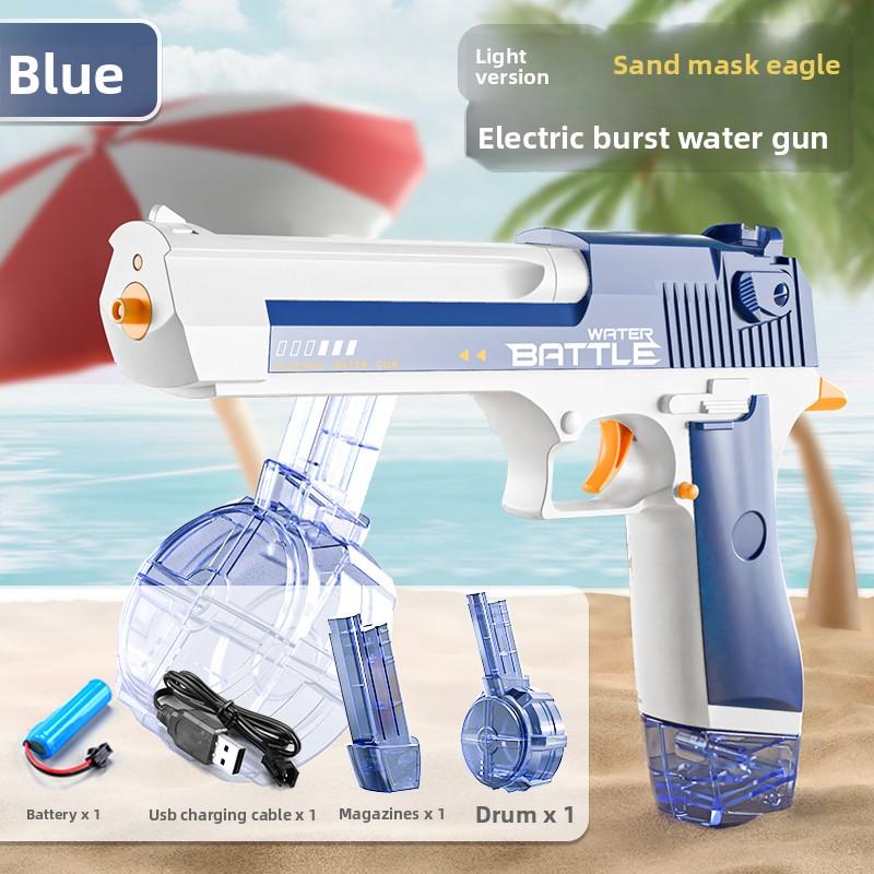 Pistola ad Acqua Elettrica Giocattolo Ricaricabile Blaster ad Acqua a Lunga Gittata Per Battaglie in Spiaggia, Piscina, Giardino Adulti Bambini Giocattolo Estivo Compleanno