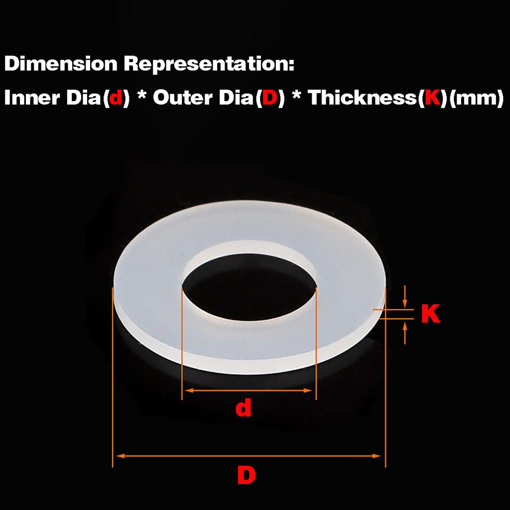 Silicone Flat Gasket/Screw Sealing Ring Waterproof Pad