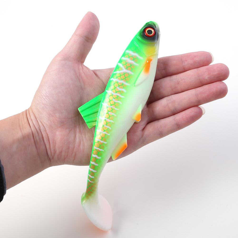 

1 шт 20 см 3D глаз T-Tail бионическая приманка морская лодка рыболовная скоростная тонущая силиконовая поддельная приманка для морского окуня #7