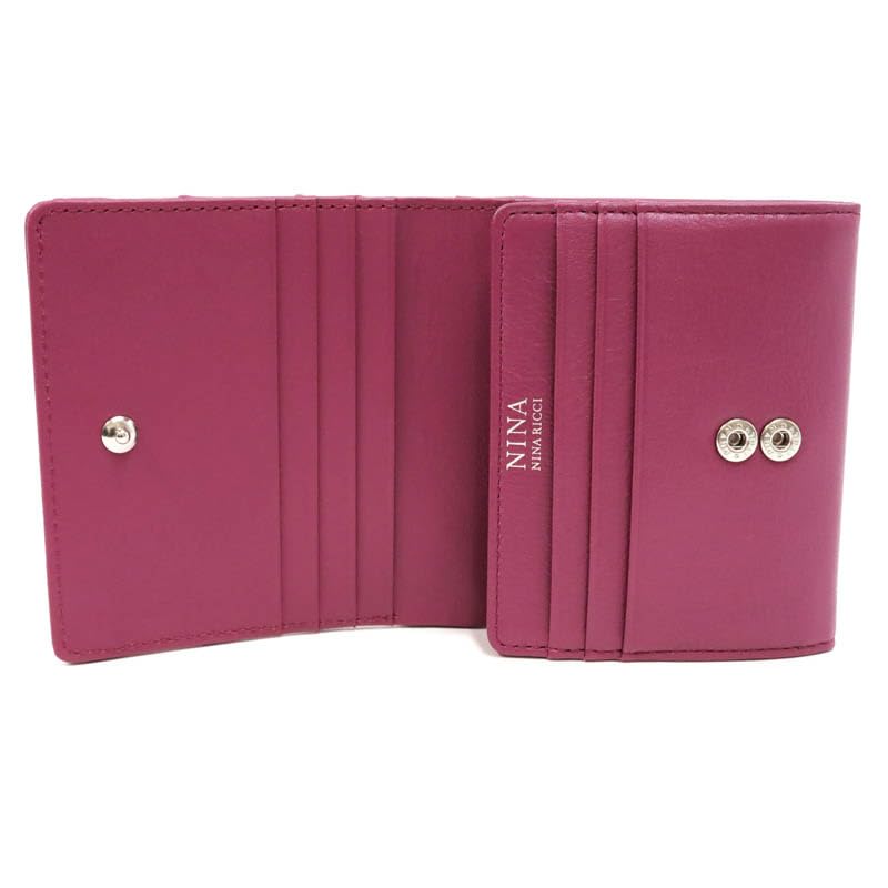 Bi-fold Box Wallet Labyrinth Purse 35-3056 Dark Pink