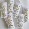 Cute Beige Hair Clips Set With Lace Bow Rabbit Flower Designs Perfect For Little Girls Daily Wear Birthday Party School