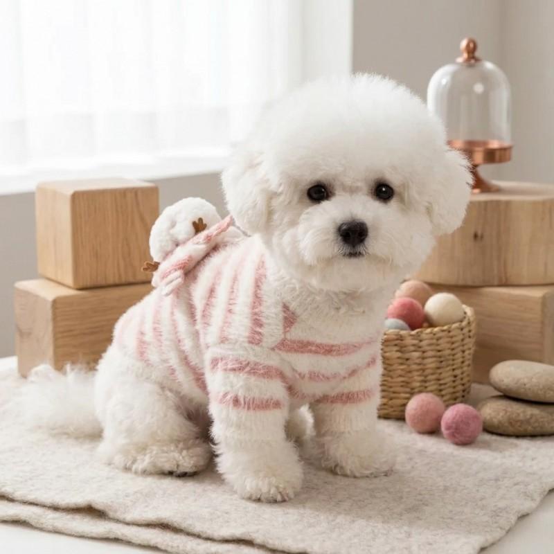 Warm Pet Sweater Small Dogs Winter Christmas Costume Cozy Fleece Pullover Bichon Frise Poodle XS To XL
