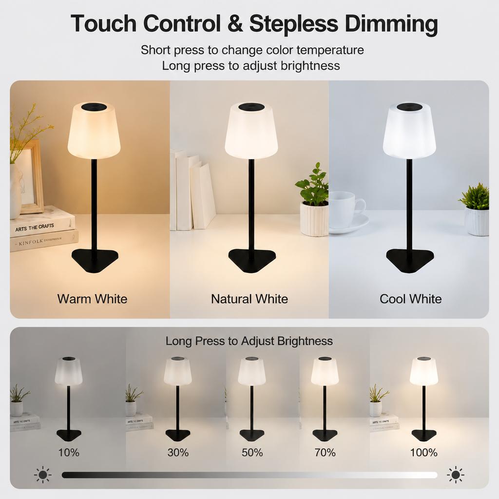 Xiaomi Touch Shower Light, Three-Color Light Variable, Height Adjustable, 18000mAh Lithium Battery, Suitable for Bathroom, Bedroom