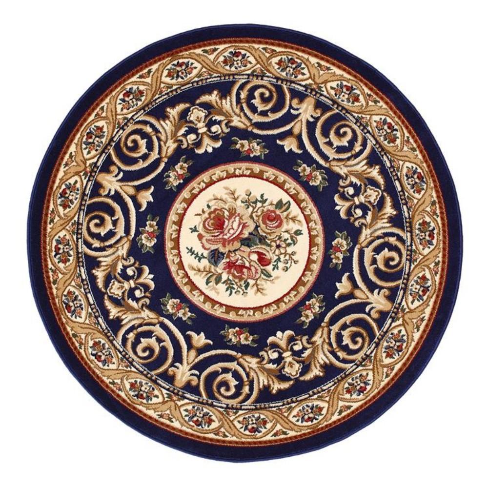 European-Style Round Rug Ideal for living rooms, dining areas, and office chairs Non-slip decorative floor mat