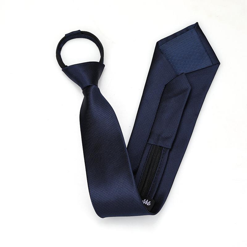Black Zipper-Free Lazy Blue Men And Women Business Dress Interview To Work Groom Wedding Korean Version Narrow Tie