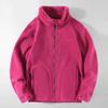 Reversible Fashion Fleece Jacket for Spring Autumn Unisex Couple Coral Fleece Polar Fleece Sherpa Wool Warm Blouse