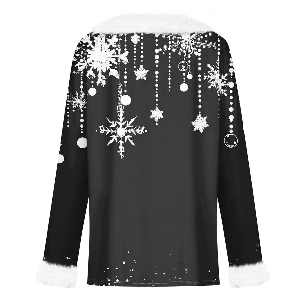 Langarmshirts für Damen, süße Oberteile, Weihnachtsdrucke, T-Shirts, Blusen, lässig, Übergröße, Basic-Oberteile, Pullover