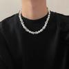 Punk Imitation Pearl Thorns Chain Necklace For Men Women Hip Hop Gothic Metal Barbed Wire Little Thorn Necklace Jewelry Gifts