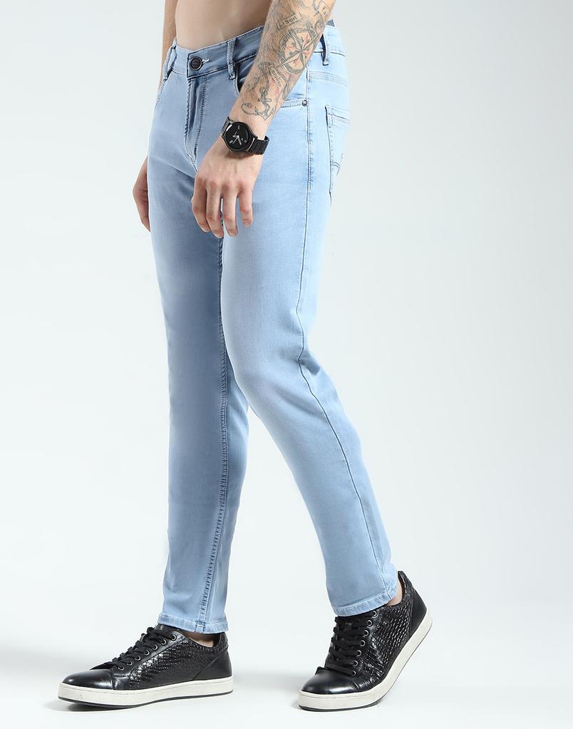 MONTE CARLO Herren Uni Regular Fit Jeans Hellblau 30