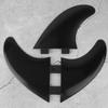3 Stück PVC Finnen Set Rechts Mitte Links für Surfbrett Paddle Board Zubehör SchwarzSurfbrettfinne