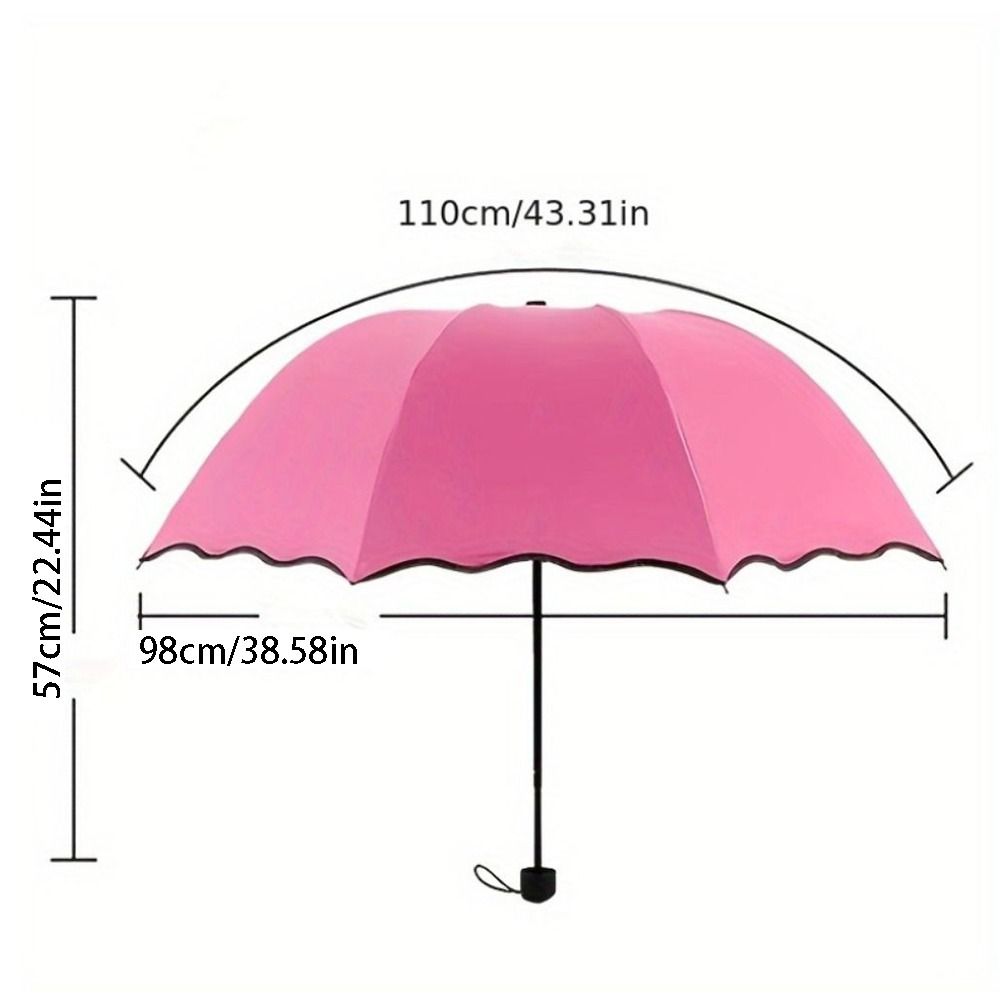 UV Protection Portable Sunshade Bloom In Water Women's Parasol Folding Rain Umbrella  Travel