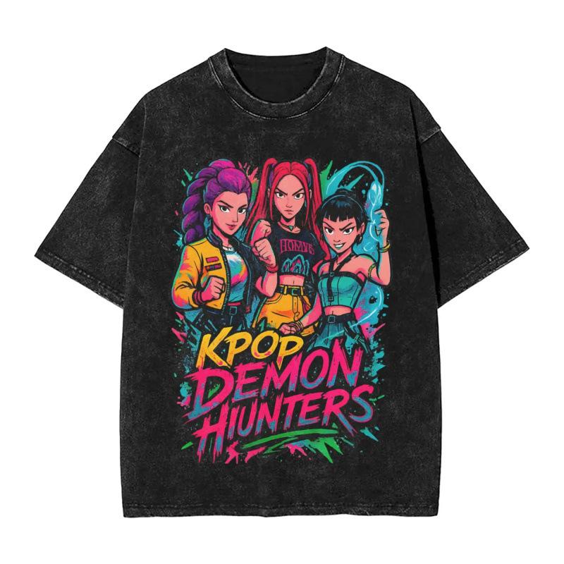 Fashion Women s T-Shirt Fun Saja boys K-pop demon hunters T-Shirts S