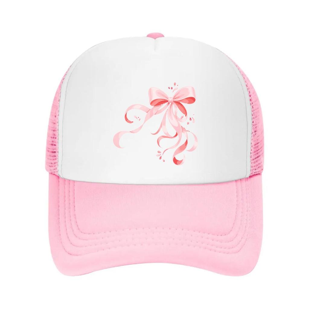 RoUnisextic Blush Ribbon Flourish Illus Mesh Baseball Cap Casual Hat Outdoor For Womens Unisex FeUnisex