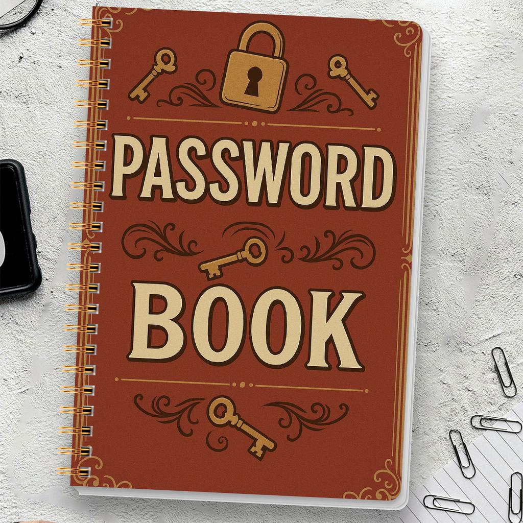 A5 Passwortbuch, Internetkonto- und Website-Login-Organizer, Notizbereich, Perfektes Passwortjournal zur Verwaltung der Cybersicherheit