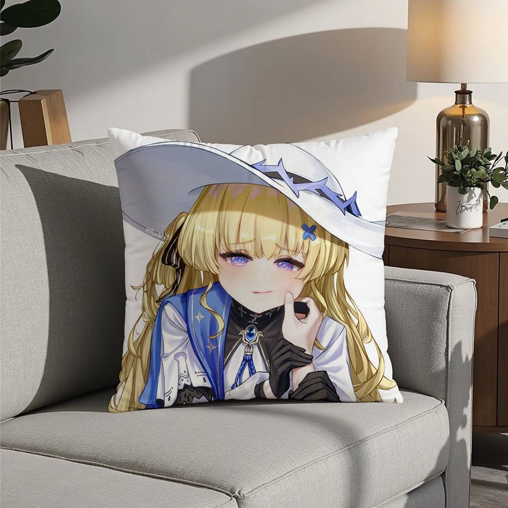 Phoebe phrolova Wuthering Waves Kissenbezug Plüschstoff Weicher Kissenbezug Beidseitiger Druck Kissenbezug Haushaltsgeschenke