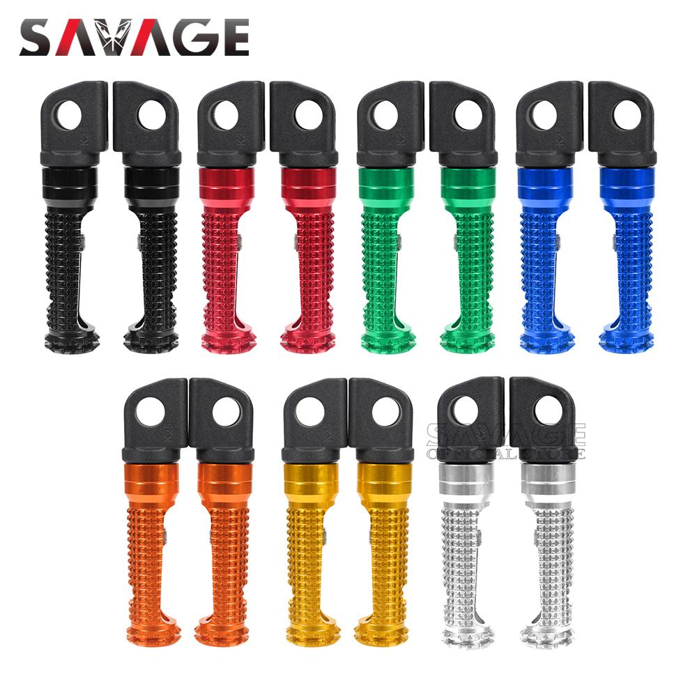 Reposapiés Delantero Estriberas Pedal Para KAWASAKI Z900 Z750 Z650 Z300 Z250 Z125 VERSYS 650 1000 X300 NINJA 250 300 ZX14R Reposapiés del Conductor