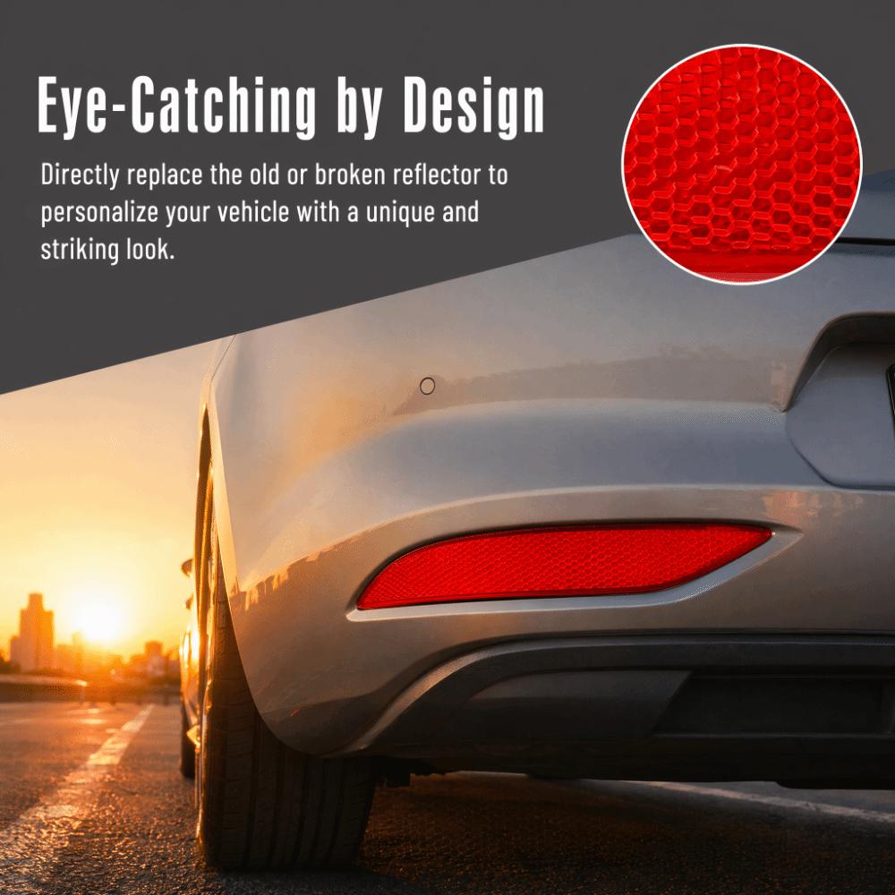 2PCS Rear Safety Reflective Lens for RENAULT MEGANE MK3 2008‑2013