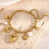 Star Smooth Love Pendant Bracelet Pearl Photos Heart Hand Chain  Hand Accessory