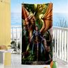Gothic Style Beach Towel Super Soft & Absorbent Comfortable Lightweight Suitable for Swimming, Gym, Camping, Yoga Vacation