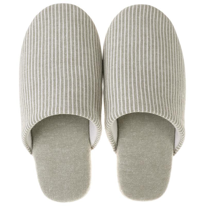 

Модные бесшумные тапочки в японском стиле для женщин и мужчин, домашние хлопковые тапочки из дышащей ткани, парная обувь на весну-лето, женские шлепанцы на замшевой подошве 36-37(Size S) зелёный