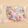 80Pcs 5.5mm Acrylic Cube Beads Digital Beads Large Hole Beads Square Digital Beads For Jewelry Making DIY Necklaces And Bracelets