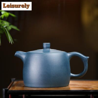350ml Authentic Yixing Purple Clay Teapots Handmade Well Curb Pot Raw Ore Azure Mud Tea Soaking Kettle Zisha Tea Set Drinkware