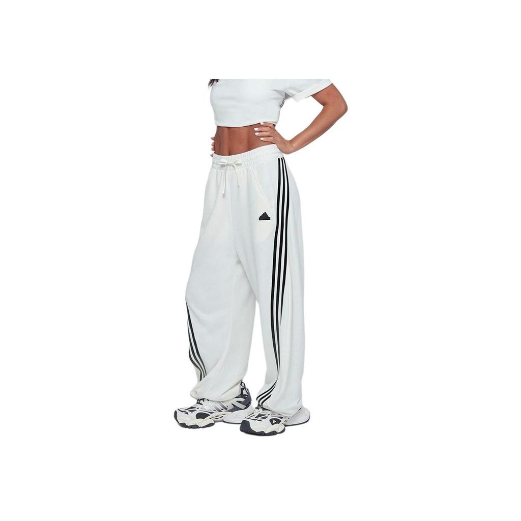 Adidas Dance Interlock Joggers Quick-Drying Loose Sports Casual Pants Women Joggers Han-Jade-White JV9899