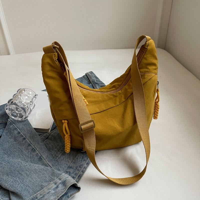 2024 NEW Dumpling Bags Nylon Bag for Girl Student Solid Color Fashion Shoulder Bags Crossbody Bag