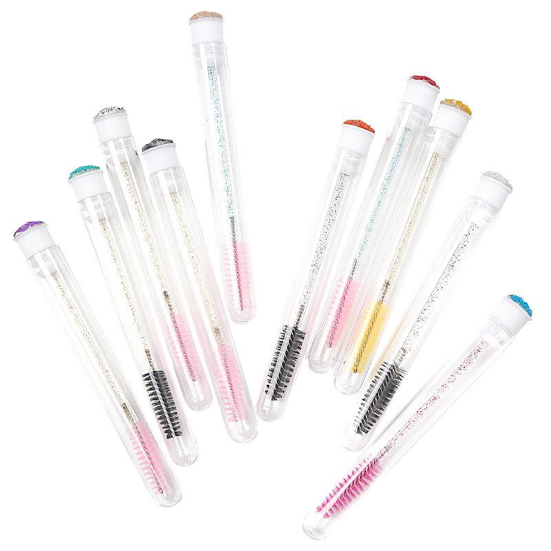 Disposable Crystal Rod Mascara Wand & Eyebrow Comb for Eyelash Extension Makeup