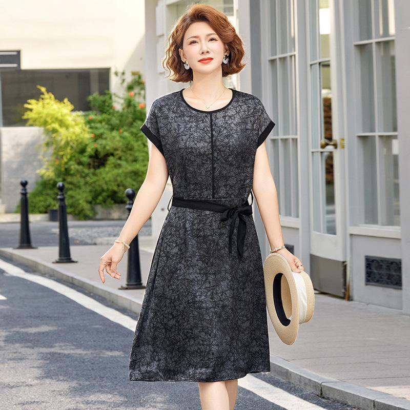 Elegant 2026 Summer Slimming Skirt for Middle-Aged Women 3XL