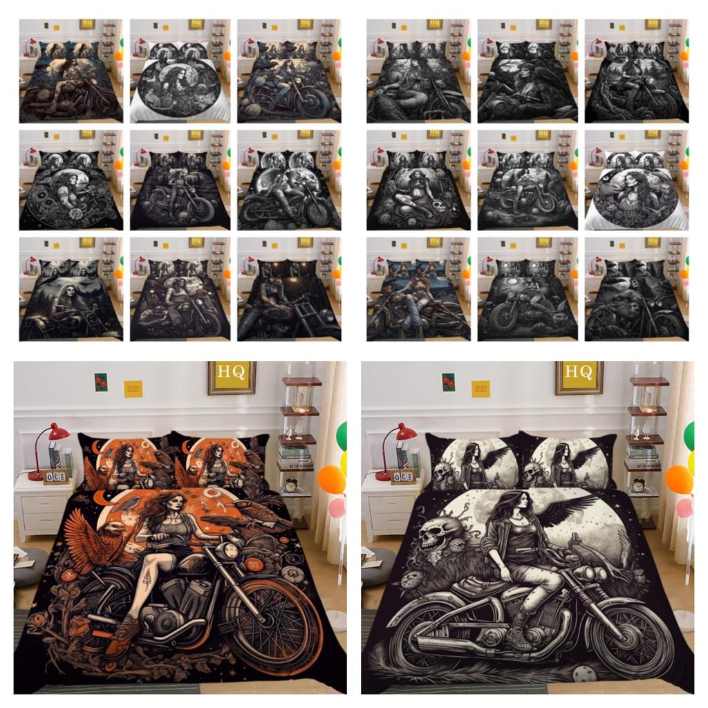 3D Beauty Skull Printing Bedspreads Single Size Polyester Man Design Fashion High Ranking Home Bedclothes